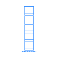 Furniture Bookcases Getaway Bookcase Narrow Tracing Svg Vector, Free Vectors File